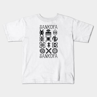 Sankofa Collection. African Adinkra Symbols. Kids T-Shirt